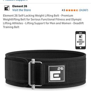 Element Black Weight Lifting Belt